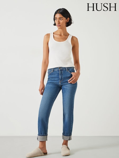 Hush Vintage Wash Blue Agnes Straight Jeans (Q98310) | €105