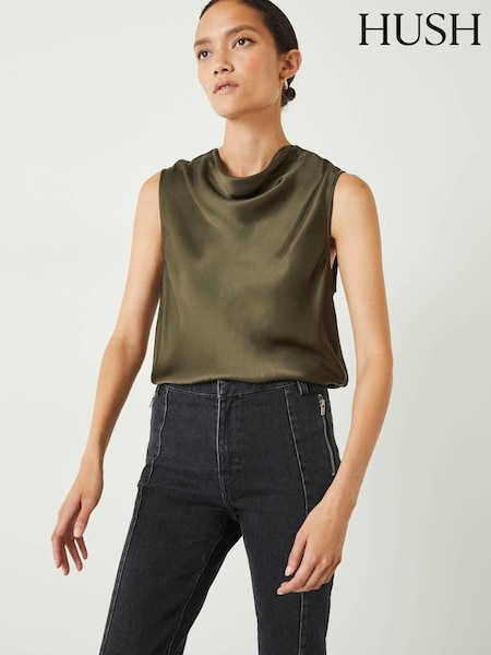 Зеленый - Hush Chelsea Cowl Neck Top (Q98455) | €15