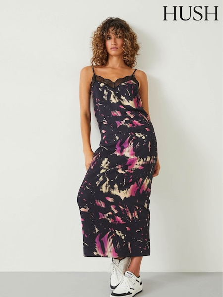 Hush Black Emelie Slip Midi Dress (Q98464) | €59