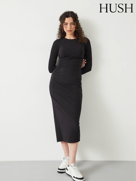 Hush Black Long Sleeve Midi Judy Dress (Q98468) | €56