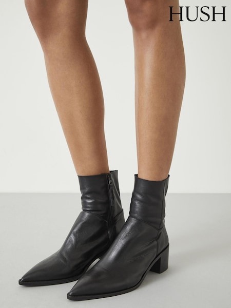 Hush Black Taylah Ankle Boots (Q98503) | AED521