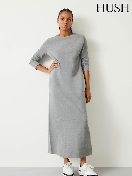 Hush Grey Mel Ribbed Maxi Jersey Dress (Q98504) | €54