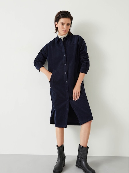 Hush Blue Alanna Cord Shirt Dress (Q98517) | €49