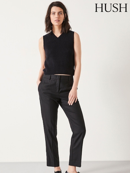 Hush Black Amanda Cropped Suit Trousers (Q98538) | €65