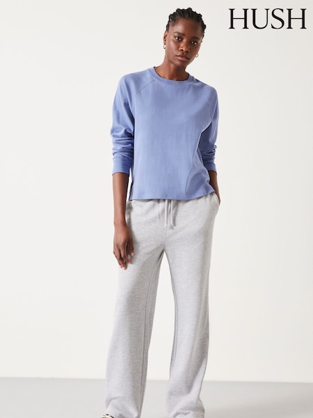 Hush Icy Blue Matilda Cotton Raglan 100% Cotton Top (Q98546) | €24