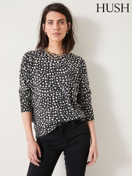 Hush Black Malin Printed Jumper (Q98584) | €37