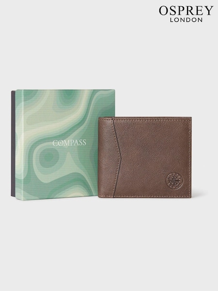 Osprey London The Compass Leather Card Brown Wallet (Q98825) | €86