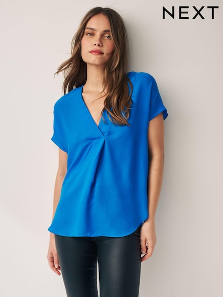 Kobaltno modra - Short Sleeve Overhead Top (Q99018) | € 11
