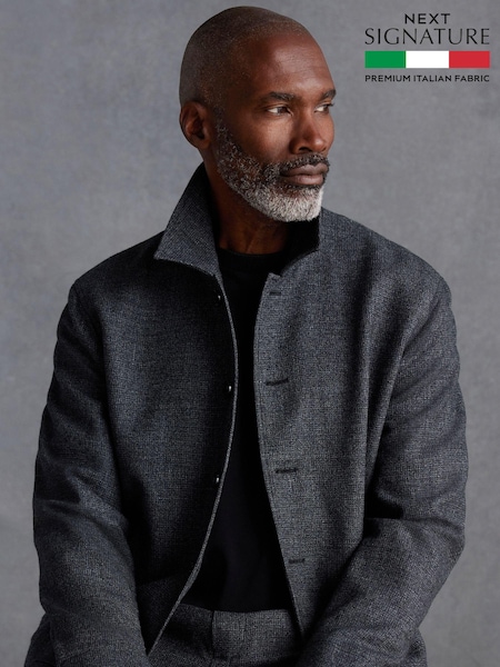 Grey Signature TG Di Fabio Italian Wool Slim Fit Shacket (Q99038) | €31