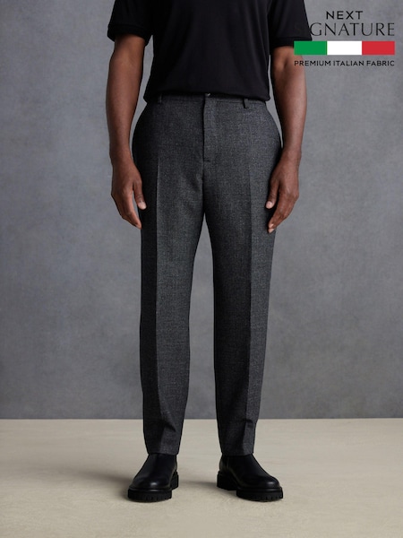 Grey Slim Fit Signature TG Di Fabio Italian Wool Formal Trousers (Q99039) | €59