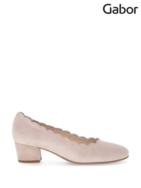 Gabor Wide Fit Gigi Antikrosa Suede Court Shoes (Q99097) | $237