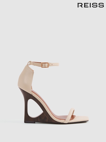 Reiss Cora Leather Strappy Wedge Heels (Q99104) | 288 €