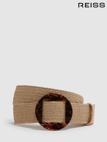 Natural - Reiss Rachel Elasticated Woven Belt (Q99111) | 85 €