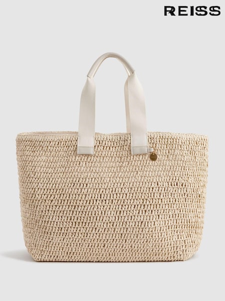 Reiss Natural Emeryson Woven Tote Bag (Q99121) | 720 QAR