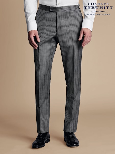 Charles Tyrwhitt Black Slim Fit Stripe Morning Suit: Trousers (Q99303) | €215