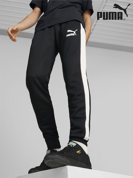 Negru - Pantaloni de sport de alergare cu Bărbați Puma Iconic T7 (Q99491) | 312 LEI