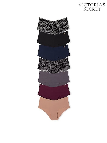 Victoria's Secret Black/Blue/Grey/Red/Nude Cheeky 7 Pack Knickers (Q99670) | €40