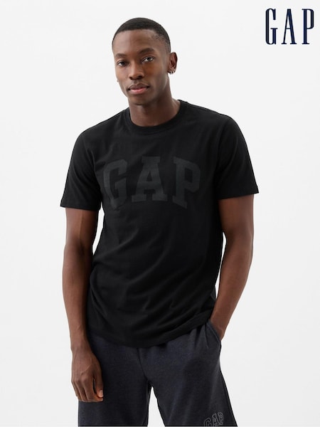 Gap Black Everyday Logo 100% Cotton Crew Neck Short Sleeve T-Shirt (Q99758) | €20