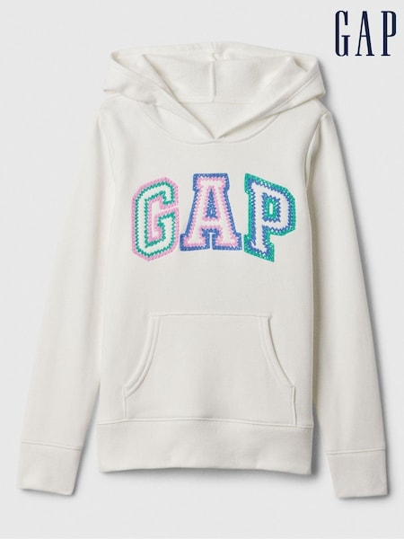 Gap White Logo Hoodie (4-13yrs) (Q99765) | €15