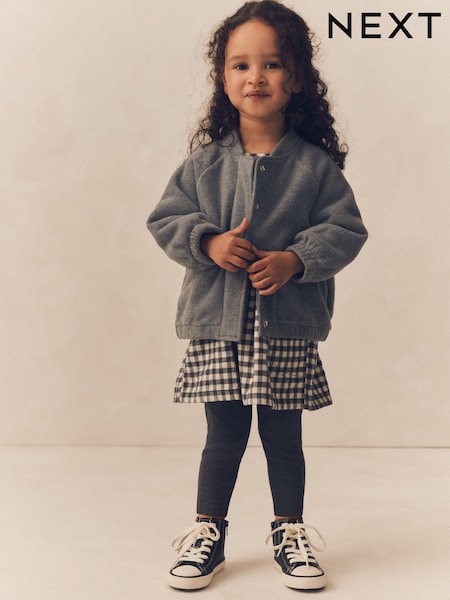 Grey Gingham 100% Cotton Dress, Jacket And Leggings Set (3mths-8yrs) (Q99990) | €41 - €50