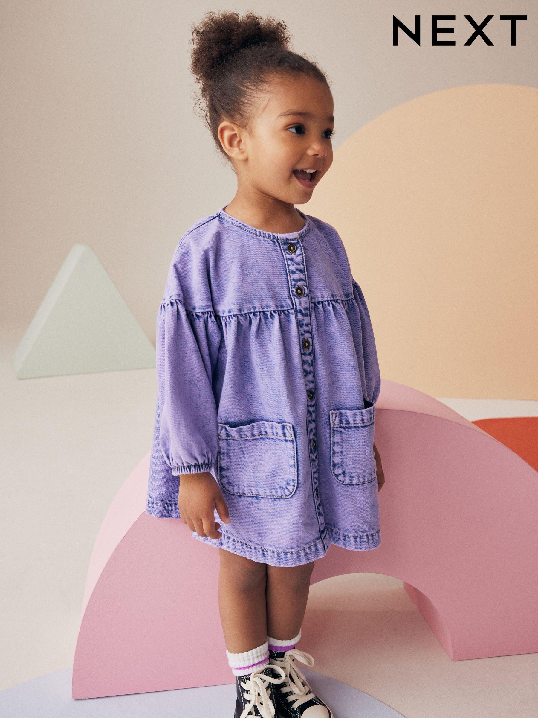 Purple Denim Plain Casual Dresses Next Luxembourg
