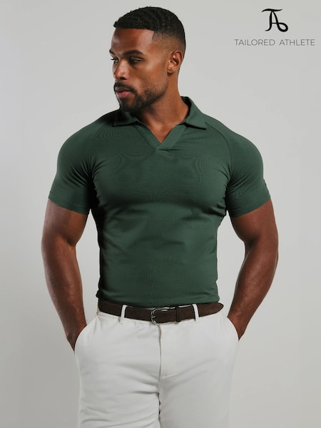 Žalia - Regular Tailored Athlete Muscle Fit Jersey Buttonless Polo Shirt
