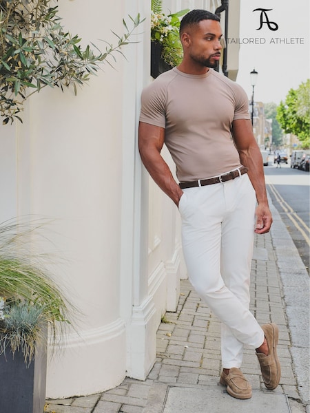 Nude - Regular Tailored Athlete Muscle Fit Mercerised Cotton T-shirt