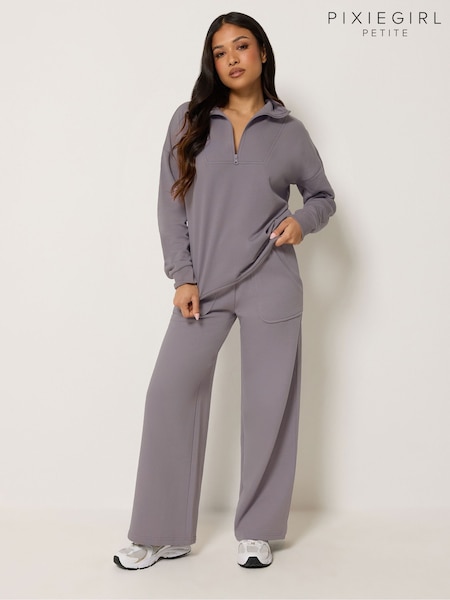 Fioletowy - Pixiegirl Petite Wide Leg Joggers