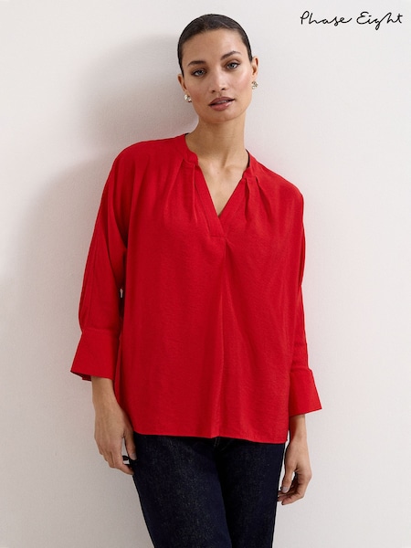 Red - Phase Eight Cynthia Red Blouse