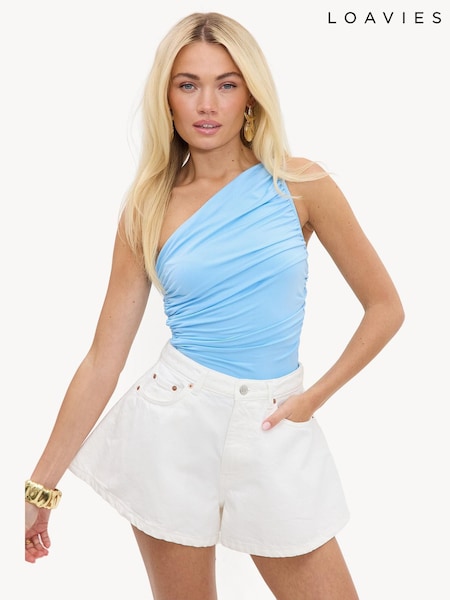 Blue - Loavies Captured In Time One-shoulder Top