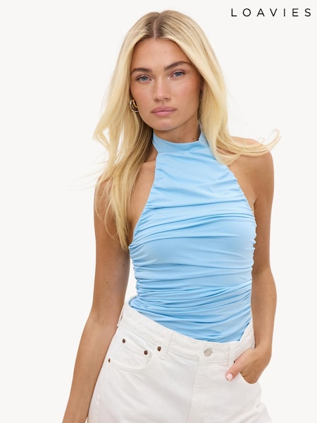 Blauw - Loavies Poetic Paradise Halter Top