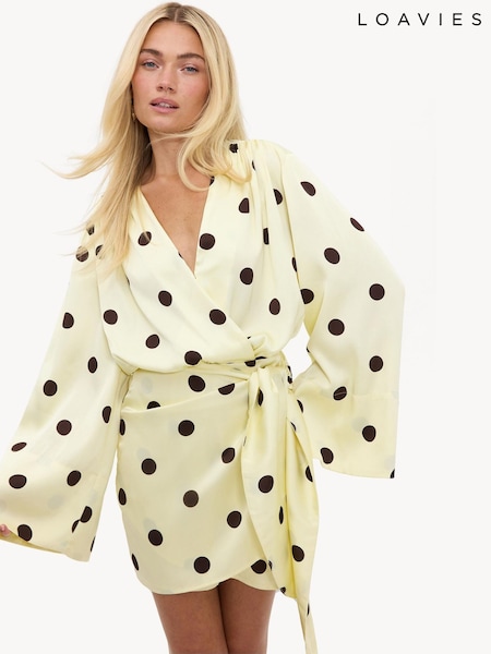Yellow - Loavies Crown Of Confidence Polka-dot Dress