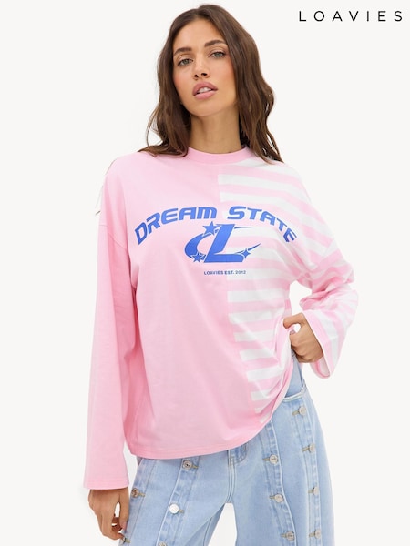 وردي - Loavies Dreamy Daze Long-sleeved T-shirt