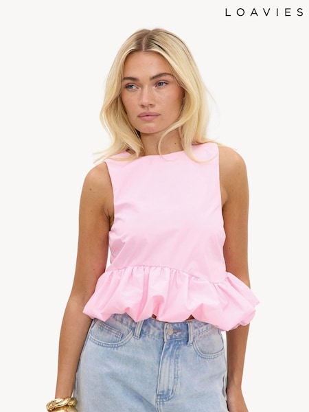 Pink - Loavies Live Your Passion Ruffled Top