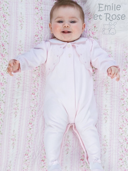Pink - Emile Et Rose Maisie All-in-one With Mock Bolero & Large Collar