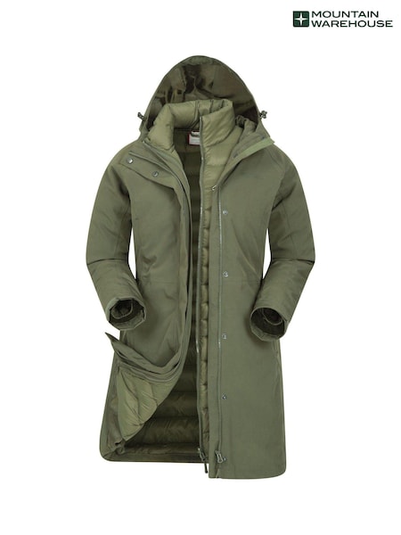Verde kaki - Mountain Warehouse Alaskan Femei 3 în 1 (R05961) | 627 LEI