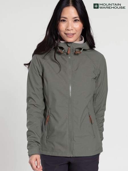 Mountain Warehouse Khaki Green Iona Womens Softshell Jacket (R06022) | €42