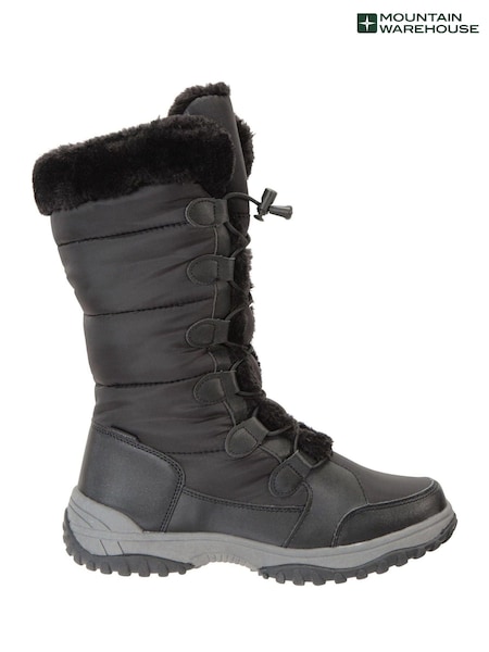 Mountain Warehouse Black Snowflake Womens Long Snow Walking Boots (R06195) | AED218