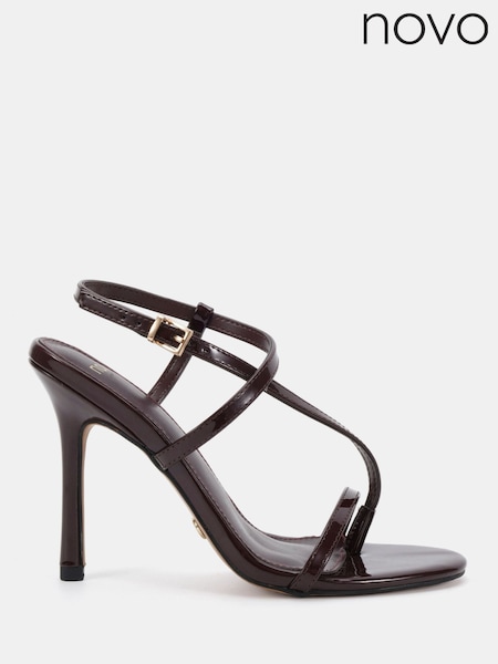Brown - Novo Rowan High Heel Strappy Stiletto Sandals