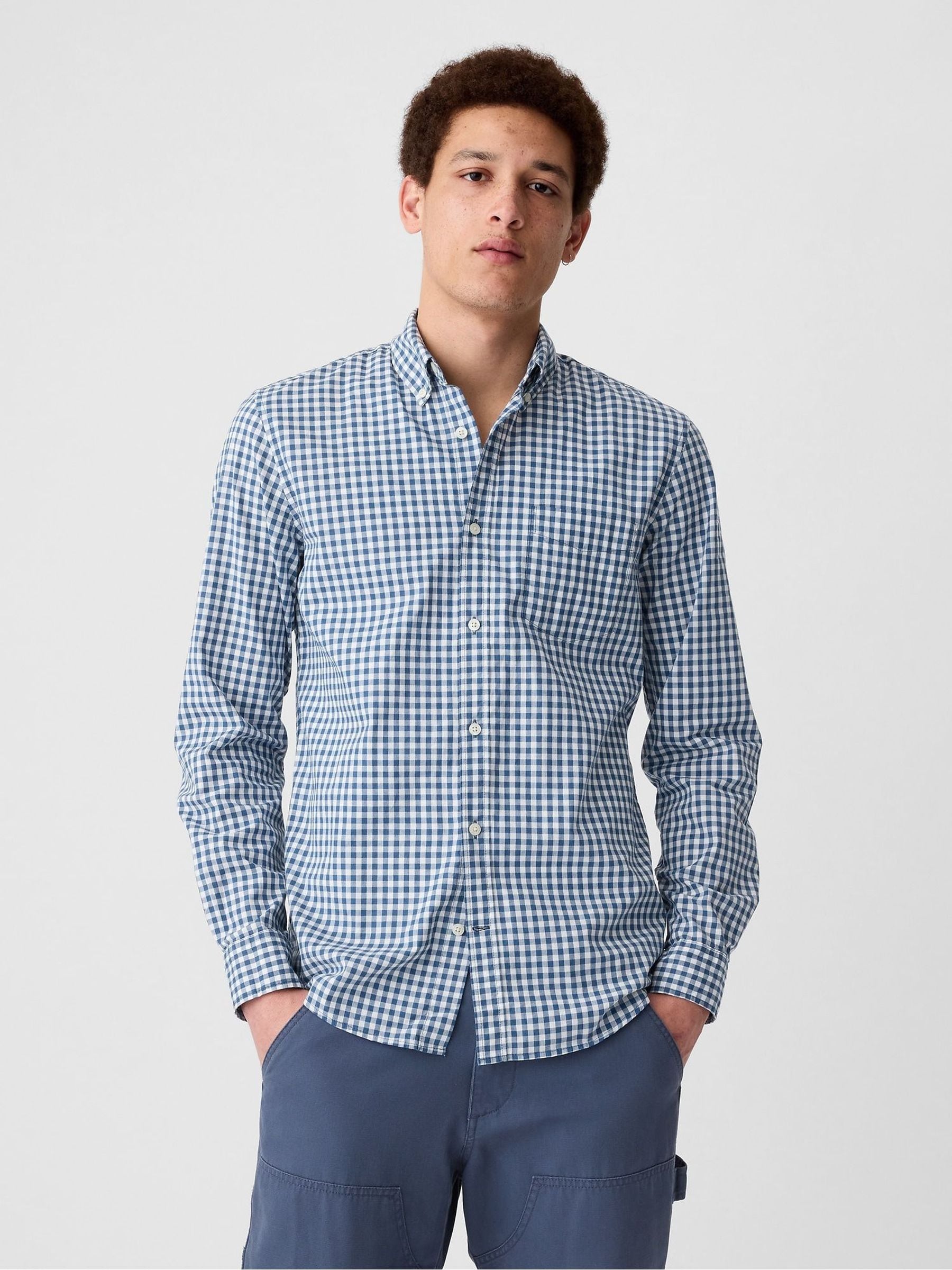 Men s Shirts GAP Long Sleeve Workwear Brandedfashion Next Luxembourg