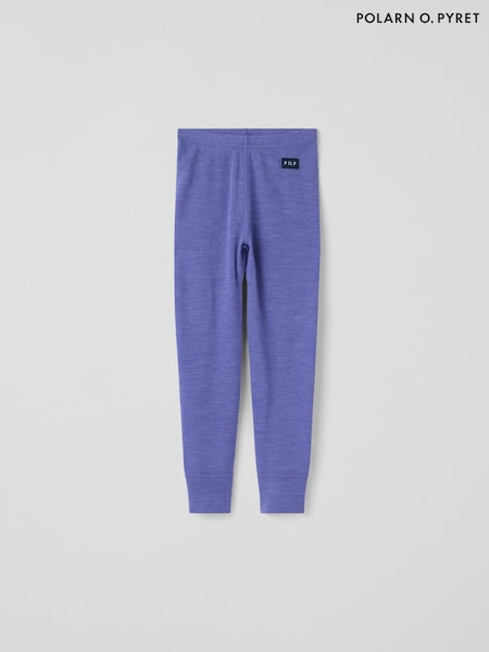 Purple - Polarn O. Pyret Long Johns Merino Thermals