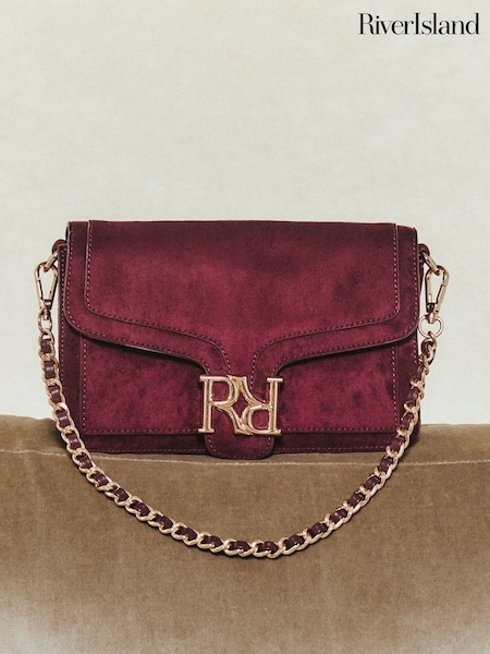 Red - River Island Flap Front Shoulder Bag
