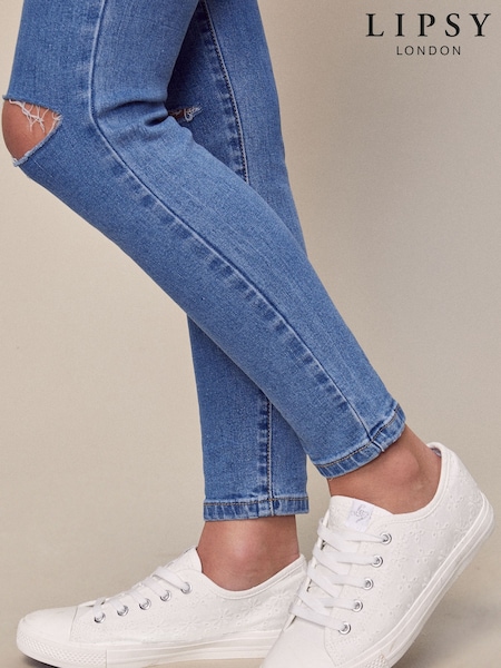 Lipsy Girls Low Top Lace Up Canvas Trainer (R24690) | 4 € - 5 €