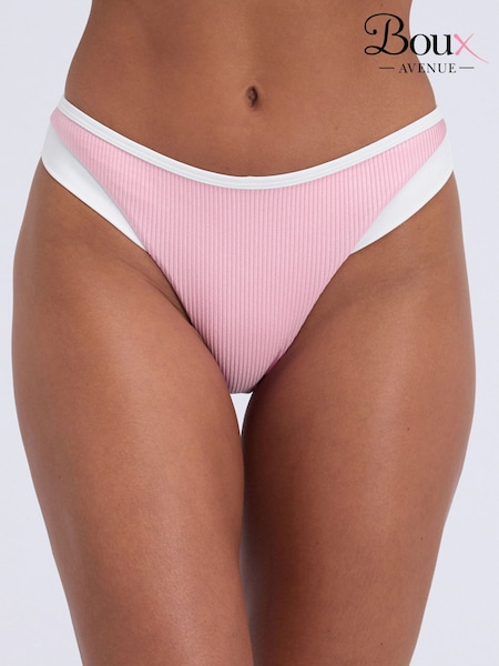 Pink - Boux Avenue Ibiza Piped Brazilian Bikini Bottoms