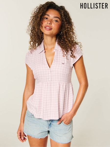 Pink - Hollister Babydoll Top