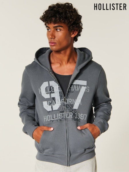 Dark Grey - Regular Hollister Slim Sweatshirt