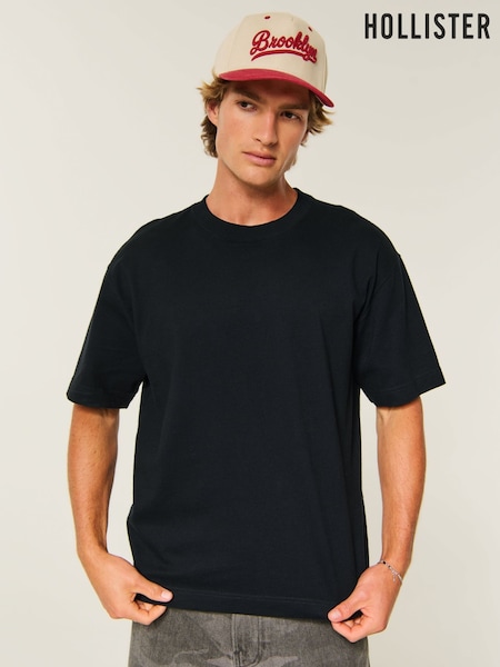 Crno - Regular Hollister Boxy T-shirt