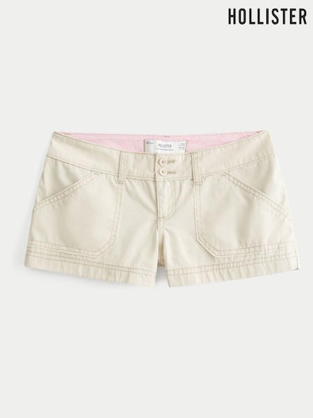 Weiß - Hollister Low Rise Mini Shorts