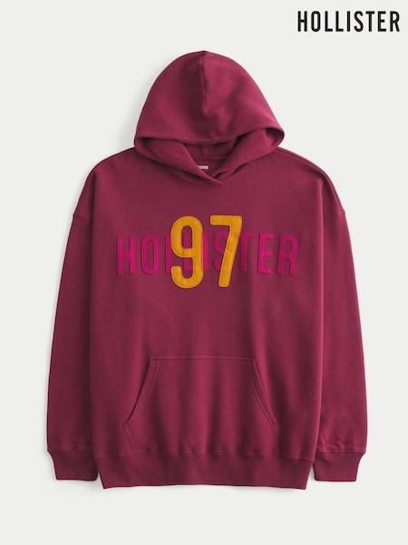 Rojo - Sudadera con estampado de Hollister