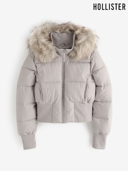 Cream - Hollister Nylon Puffer Jacket